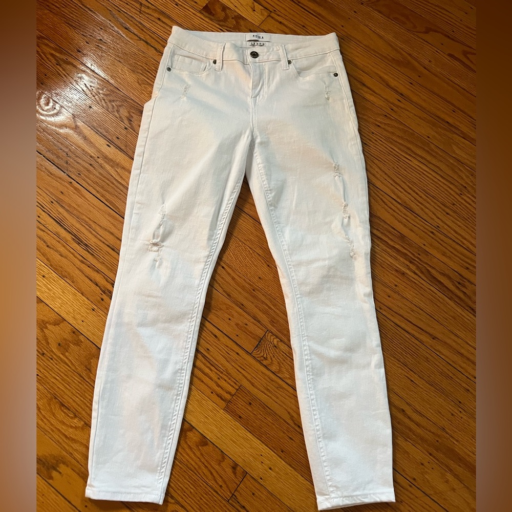 Pistola white ripped jeans size 28